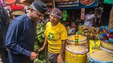 Hotunan ziyarar Osinbajo a kasuwar Utako dake Abuja