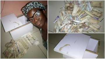 Nigerian woman celebrates money moves after saving N105,000 in a piggy bank for 2 months