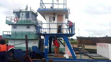 Oil theft: See photo of vessels seized by Nigerian Army, handed over to EFCC in Delta state