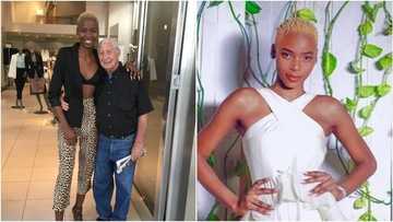 South African lady causes Twitter frenzy after posting a photo with rich old man, writes that she is securing the will