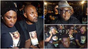 Emotions run deep as photos from the candlelight procession for late Aisha Abimbola emerge