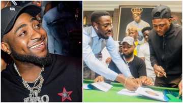 Davido signs Idowest to his record label, shares photos as he welcomes him
