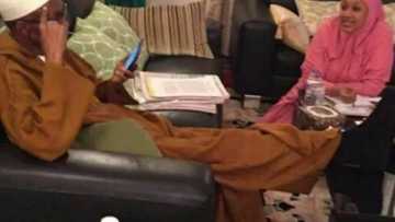 SEE photo of Buhari with his daughter in London that everyone is talking about