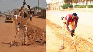 Kaduna-based man who works hard with one leg just to earn a living narrates his ordeal