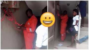 NEPA official gets humiliated while trying to 'cut off' power supply from house with no light (photos, video)