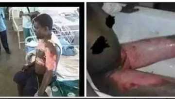 Wani mutum ya kone a lokacin da yake amsa waya a kicin