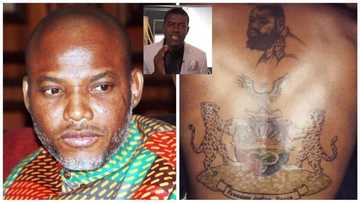 Nigerian man tattooes Ojukwu's face on his back, shows support for Biafra (photo)