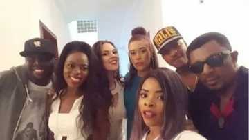 IK Ogbonna And Wife, Denrele, Others Storm Linda Ikeji's Christmas Party (PHOTOS)