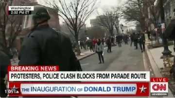 BREAKING: Violence breaks out in US over Trump's inauguration (Videos)