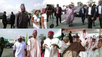 HAPPENING NOW: After swearing-in Onnoghen, Osinbajo storms Lagos to flag-off Lagos-Ibadan rail line construction (photos)