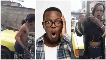 See photos of man who dresses like a beautiful woman, he was caught and embarrassed in public
