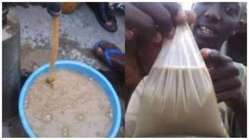 Water or kunu? Check out the STRANGE liquid running out of taps in Zamfara state (photo)