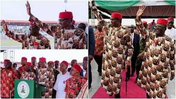 Labari cikin hotuna: Shugaban kasa Buhari cikin kayan Inyamurai