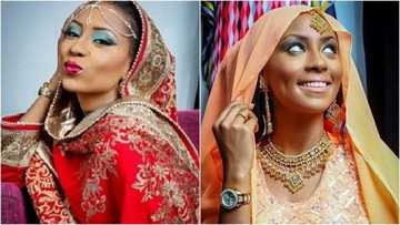 Kalli kyawawan hotunan Maryam Booth inda ta cakare da ado da kwalliya