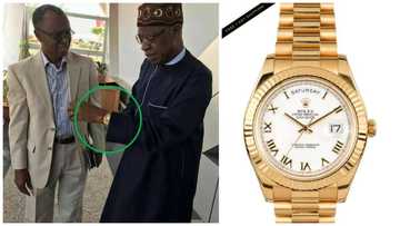 Buhari's minister spotted wearing a Rolex watch worth N8.2m? (photos)