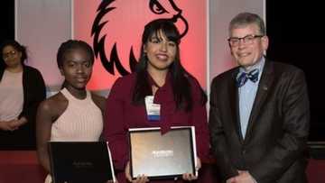 Hotunan yadda 'yar Najeriya mai shekaru 16 ta kwashi 'yan kallo a jami'ar kasar Amurka