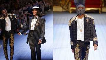 Wizkid makes his fashion debut in Milan, spotted walking the runway for D&G