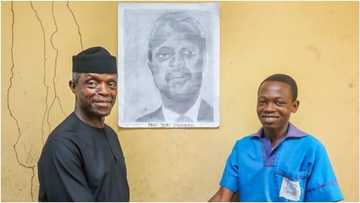 Check out photo of Vice President Osinbajo drawn by a primary school student