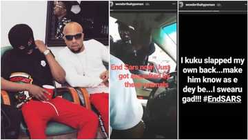 Video of Charles Okocha and his hypeman fighting off SARS after they were allegedly threatened
