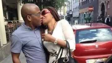 See what IPOB leader Nnamdi Kanu was spotted doing with his wife on the streets of London (photo)