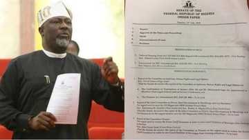 Breaking: Rowdy session in Senate as Melaye, Kwankwaso, 13 other senators dump APC for PDP (full list, video)