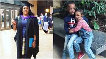 UK-based actress Tosin Abiola graduates with a first class, writes apology note to her kids