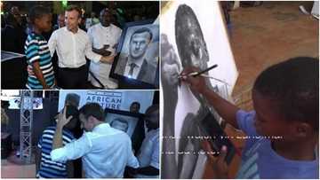 Hikima: Yadda wani fasihin Yaro ya burge shugaban kasar Faransa da sana’arsa (Hotuna)