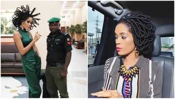 Nigerian model gets police escort after flaunting N40m hair on social media, check out why