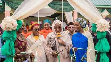 Aisha Buhari attends graduation ceremony in Bauchi, visits Emir