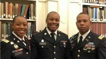 Powerful photo of a Nigerian family made of 3 US army officers goes viral