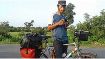 Hotunan ban mamaki: Yadda wani dan kasar Morocco ya zo Nigeria a kan Keke