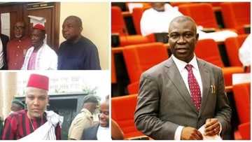 BREAKING: Senator Ekweremadu joins Jewish Rabbi in court to perfect Nnamdi Kanu's bail
