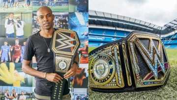 Jubilation at the Etihad as Manchester City stars receive special title belt for winning the Premier League