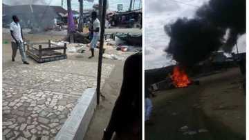 BREAKING: IPOB allegedly clash with soldiers in Rivers, properties burnt (photos/video)