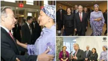 Buhari's minister Amina Mohammed resumes duty at UN office (photos, video)