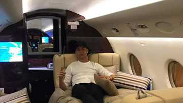 Duniya ta samu: Kalli hotunan Cristiano Ronaldo cikin katafaren jirgin sa na sama