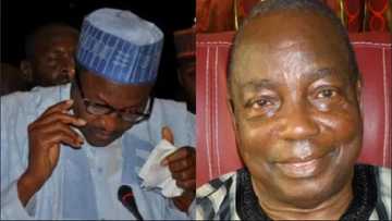 JUST IN: President Buhari mourns on arrival