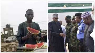 President Buhari's return excites watermelon trader, refuses to collect money from customers