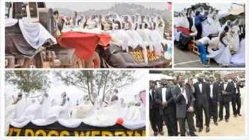 Hehe! See what happened recently at a mass wedding with 200 brides (photos)