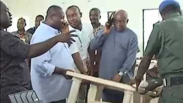 Shocking! Rivers APC candidate storms INEC office, shouts 'where is my money?' (video)