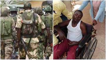 Yadda wani barawon wayar salula ya sha gwale-gwale a hannun sojin Najeriya (Hoto)