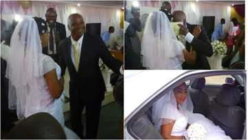 Veteran Nollywood actor of 43-year-old filmmaker marries for the first time after 5 children from 5 women (photos, video)