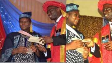 Woman emerges best graduating student in LASU after failing JAMB 7 times (photos)