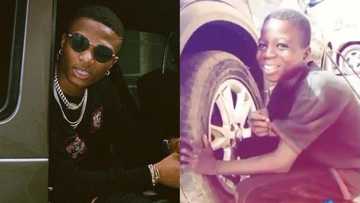 Wizkid launches search for a young vulcanizer online after finding him, offers to send him to school