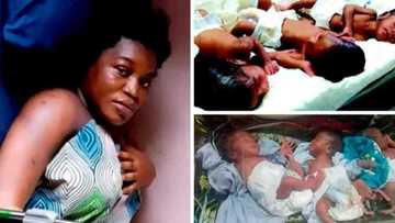 Nigerian lady delivers triplets, says her husband left her after seeing scan result
