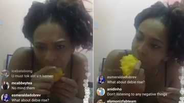 LOL! BBNaija’s TBoss shows the world her ‘mango eating skills’ (photos)