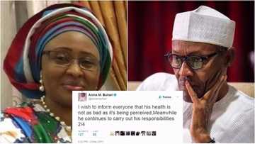 Aisha Buhari reveals her husband's health status, sends TOUCHING message to Nigerians