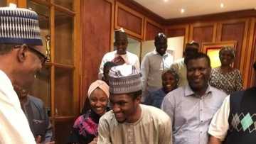 Hotunan Yusuf Buhari yana godiya ga shugaban kasa bayan hatsarin babur