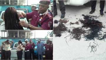 You will be ANGRY after seeing what FRSC sector commander did to female officers in public (photos)
