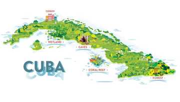 Can you find Cuba on the map?